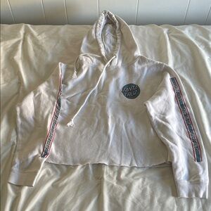 Santa Cruz Blue Logo White Hoodie